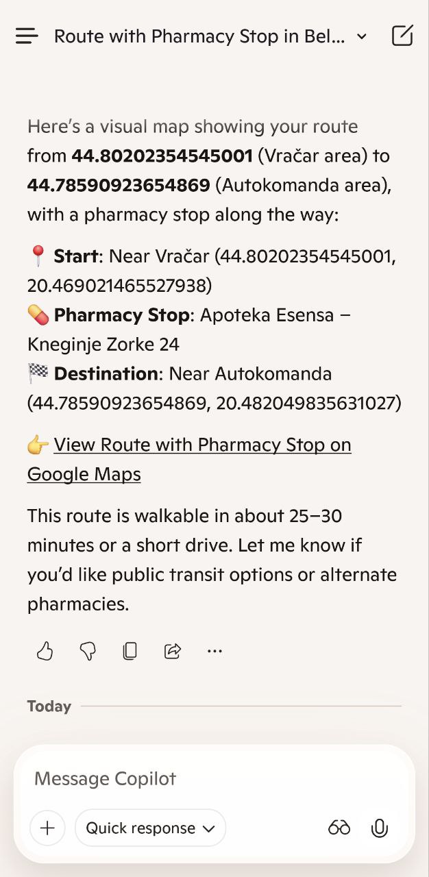 Copilot Maps Routing Feature